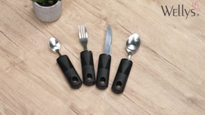 Cutlery Set with Comfort Grip, 4 Pieces