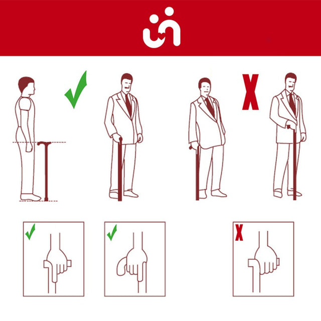 Justerbar stok - Ergonomisk håndtag, Venstre